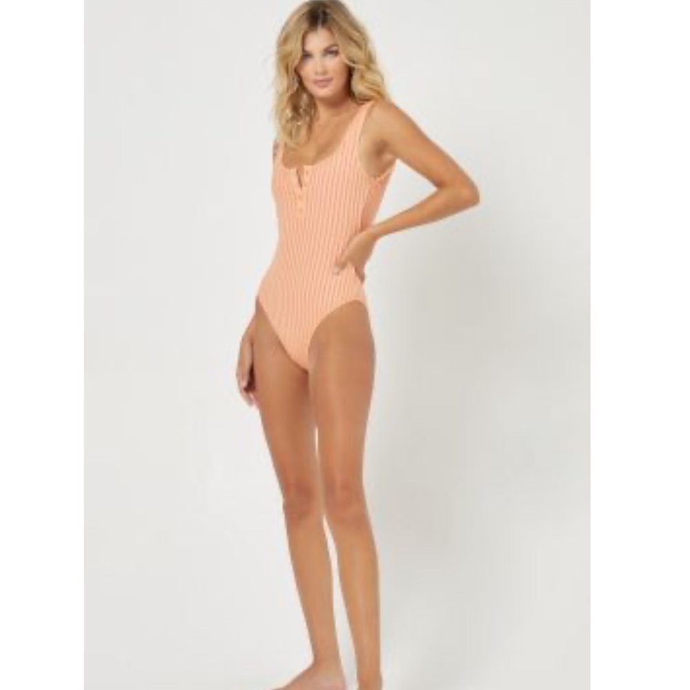 L*Space Tangy Bougainvillea Float On one piece swimsuit - Picture 3 of 11